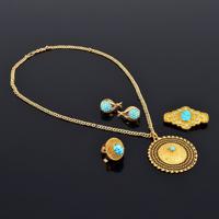 18K & 14K Gold & Turquoise Estate Jewelry, 4 Pieces - Sold for $3,328 on 11-09-2023 (Lot 1168).jpg